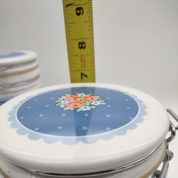 Set of 3 George Good by Fabrizio Ceramic Canister Storage Goose Blue Japan 1985 - Picture 2 of 8